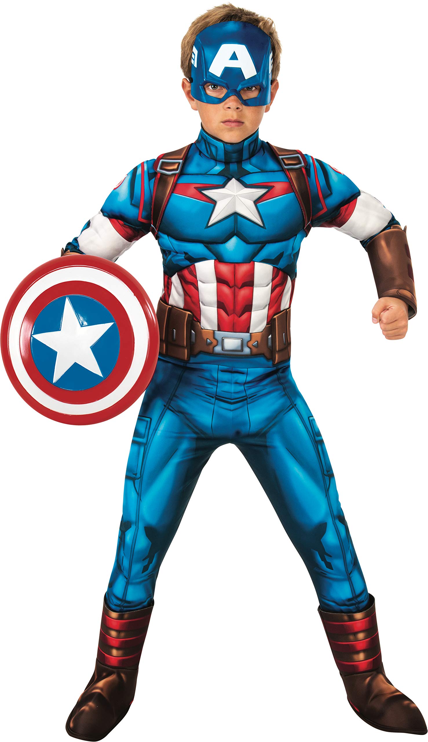 Boys Avengers Deluxe Captain America Halloween Costume