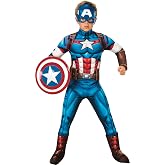 Rubies boys Boy's Marvel Avengers Deluxe Captain America Costume
