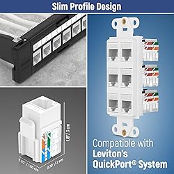Everest 90° Angled RJ45 Cat6 Keystone Jacks