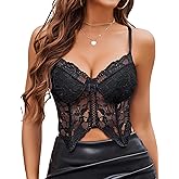 Avidlove Lace Bralettes for Women Y2k Camisole Lingerie Adjustable Strap Crop Top