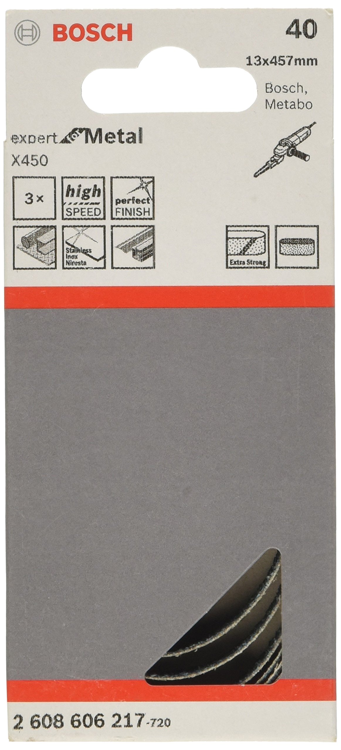 Bosch 2608606217 13 x 455 mm Sanding Belts for Black and Decker Powerfile