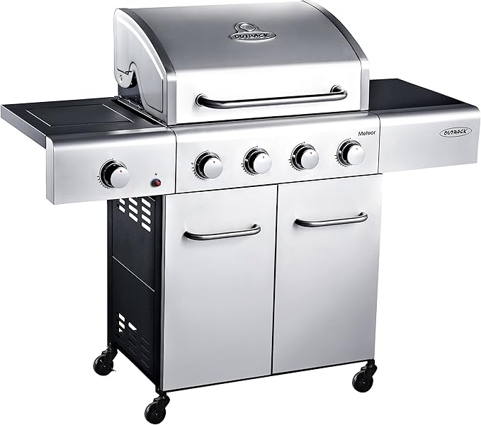 Outback Meteor Hooded Stainless Steel 4 Burner Gas BBQ Amazon.co.uk