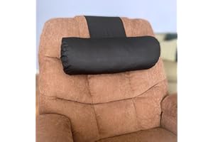 EOT Wellness Recliner Pillow for Lumbar, Neck, and Cervical Support, Sleep, Couch, Office Chair, Headrest, Weighted, No Velcro Required, (Black)