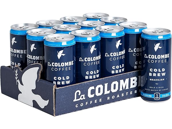 LA COLOMBE BRAZILIAN COLD BREW – 9 FL. OZ. 12 PACK – 100% ARABICA, SINGLE-ORIGIN, COLD PRESSED ESPRESSO COFFEE, 15 CALORIES, DOUBLE-FILTERED, BOLD & RICH COFFEE, 120MG NATURAL CAFFEINE