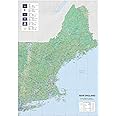 New England Physical Map - 24 x 16 inches – Paper Laminated