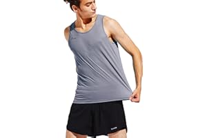 TLRUN Men's Running Tank Top Ultra Lightweight Marathon Singlet Shirts Dry Fit Workout Sleeveless T-Shirt