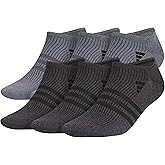 adidas Men's Superlite No Show Socks (6-Pair Pack) Low Profile Below Ankle