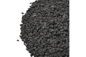 3lbs Small Lava Rocks for Plants Drainage, 1/5 Inch Black Gravel Mulch for House Plants, Succulent Rock Pebbles for Planters,