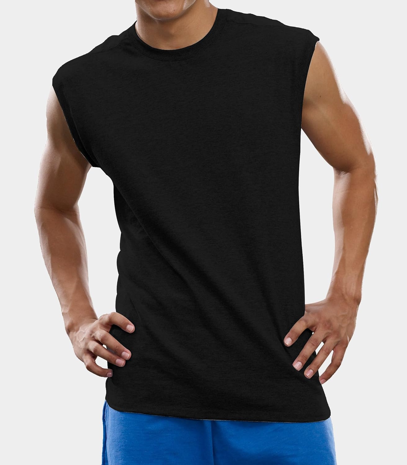 Fruit of the Loom Men's Muscle Shirt Black 2XL