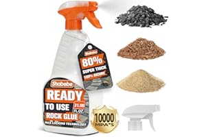 Shabebe Rock Glue with Sprayer -Ready to Use Mulch Binder for Landscaping, Fast-Dry No Dilution Landscape Glue Spray for Rock