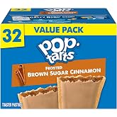 Pop-Tarts Toaster Pastries, Breakfast Foods, Kids Snacks, Value Pack, Frosted Brown Sugar Cinnamon, 54.1oz Box (32 Pop-Tarts)