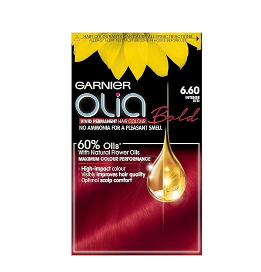 Garnier Olia Permanent Hair Colour 6.60 Intense Red Amazon.ca Beauty