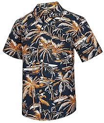 Mens Hawaiian Shirts Short Sleeve Casual Tropical