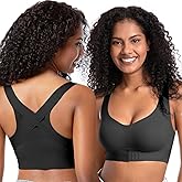 Starmiss Posture Bra for Women Wireless Push Up Bralette Full Coverage Back Support Brasieres