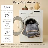 LE SURE Waterproof Dog Blanket 100x80cm Fleece Plush Reversible Grey view 4