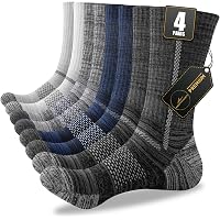 thumbnail interactive-video image 1 of Dependable Men's Boot Crew Socks 4-Pack – Soft Moisture Management, Full Cushion, Size 10-13, Assorted Colors 1 of 6