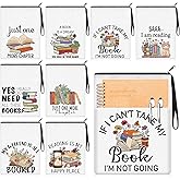 Cosblank 8 Pcs Book Club Gifts Book Pouch Sleeves Bulk with Zipper and Pocket Paperback Sleeve for Librarian Lovers Bookish Group Club Gifts, 11 x 8.7 Inch