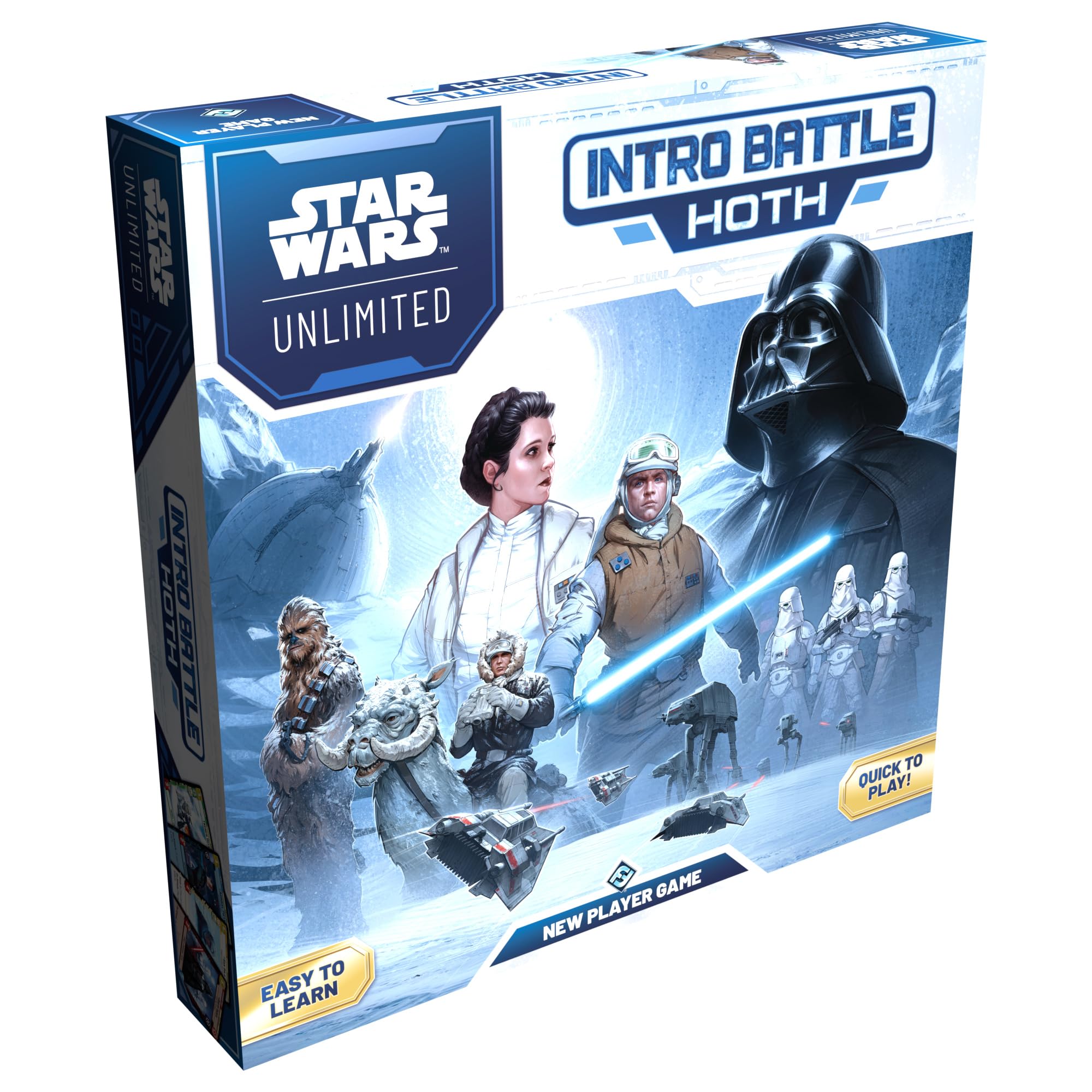 Asmodee Star Wars: Unlimited TCG - Intro Battle Hoth - Easy-to-Learn Trading Card Game Starter Set with Pre-Built Vader & Leia Decks for Kids & Adults, Ages 12+, 2+ Players, 20 Min Playtime