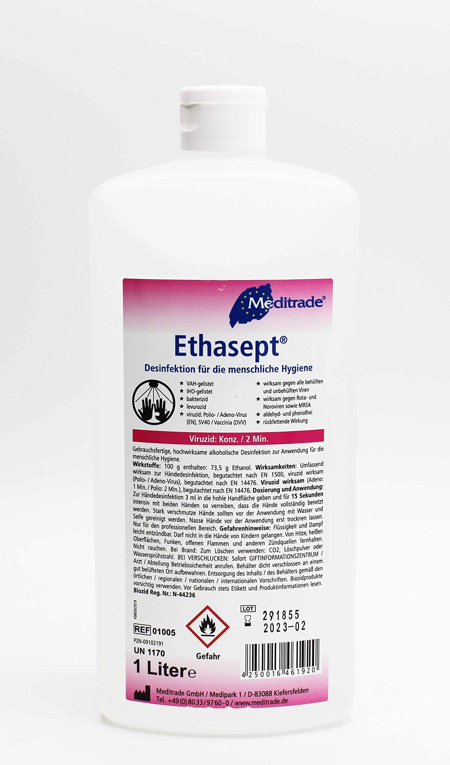 Ethasept® Hand Disinfectant 1 Litre Bottle Disinfectant for Human Hygiene