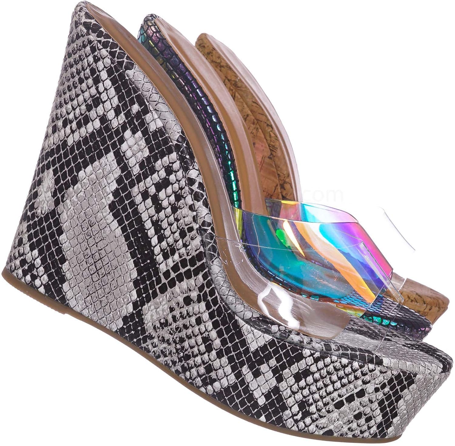 Clear platform wedges Clearance