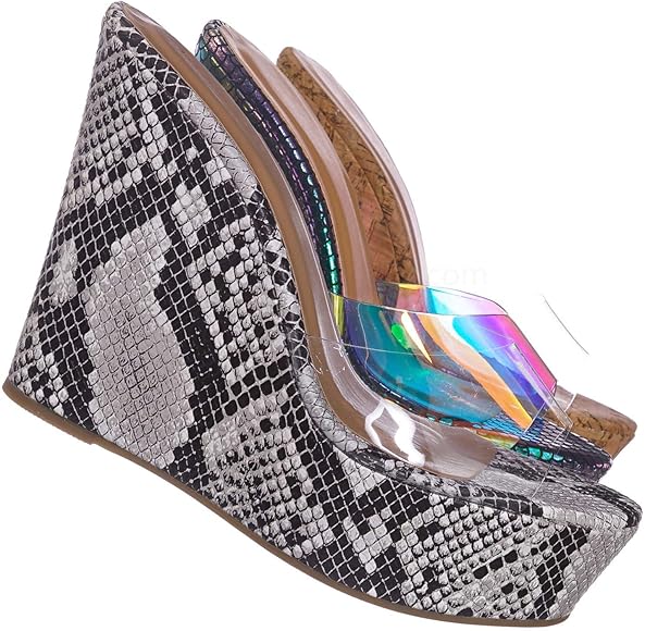 clear platform wedges