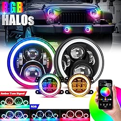 SUPAREE Round RGB 7 Inch LED Headlight Fog Lights