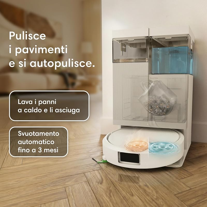 Roomba® Plus 416 Combo robot aspirapolvere lavapavimenti, 20.000 Pa