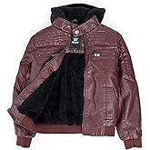 X RAY Teen Faux Leather Jacket for Fall & Winter (S - XL), Kids Outerwear Coat, Motorcycle PU Leather Jacket for Boys