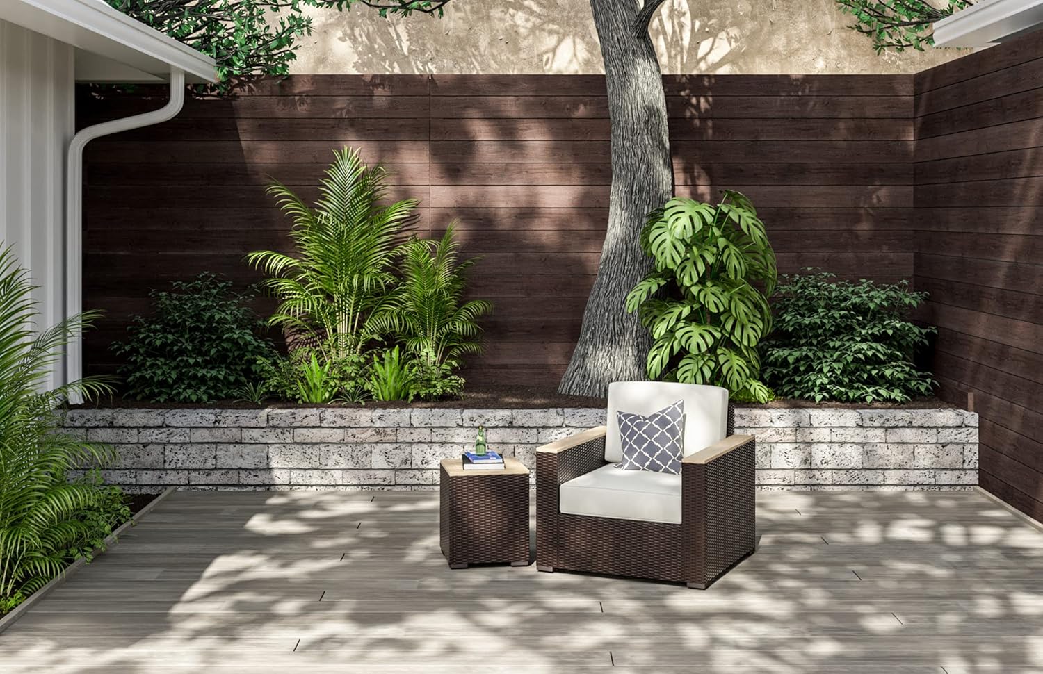 homestyles 6800-11-T 2-Piece Outdoor Set, Brown: Garden & Outdoor