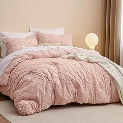 Bedsure Full Comforter Set - Coral Pink