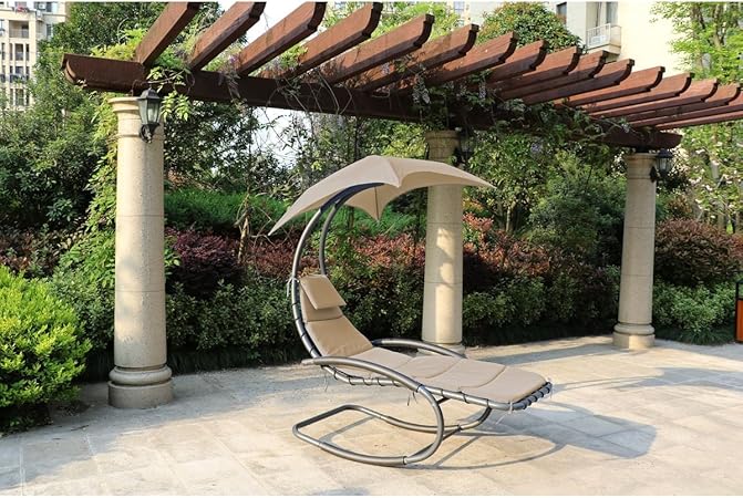 Amazon De Schaukelliege Keros Relaxliege Gartenliege Liege Garten Mobel Dach Kissen