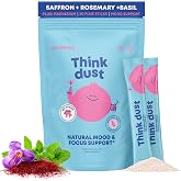 JoySpring Think Dust Kids Magnesium Sticks, Lemonade, 30 Servings, 4+ | Magnesium bisglycinate with L-theanine and saffron, single-serve stick that stirs into water, sugar-free, ages 4 and up