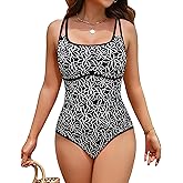 BMJL Womens One Piece Swimsuits Tummy Control Modest Built-in Bra Swimwear Floral Beach Bathing Suits