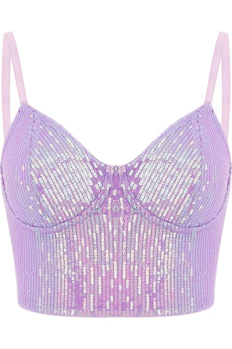 purple bustier crop top