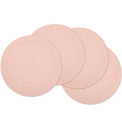 SHACOS Round Braided Placemats Set of 4 Washable