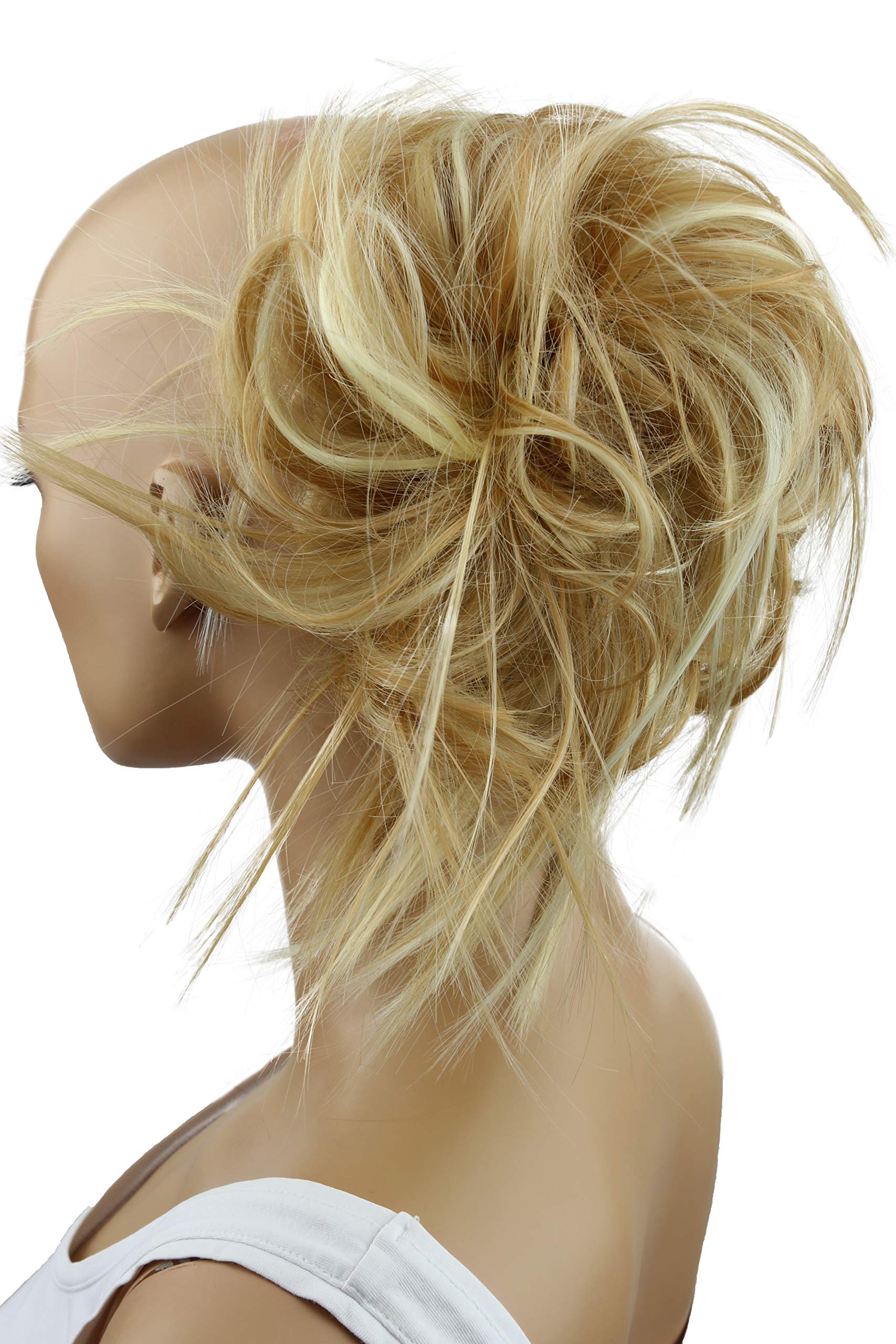CAISHA XXL Jumbo Hairpiece Scrunchy Updo Bridal Hairstyle Messy Hair Tie Blonde Mix G20F