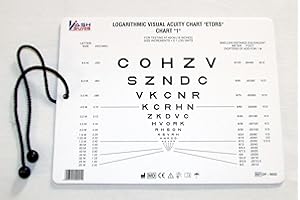 KSIPL Sloan Letter Eye Chart for Near Vision with 16 Inch Cord