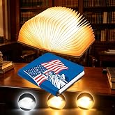 Folding Book Light,BookLamp for Book Lovers Gifts-Anniversary USA Gifts | Foldable Paper Lamp as Book Decor & Accessories, Un