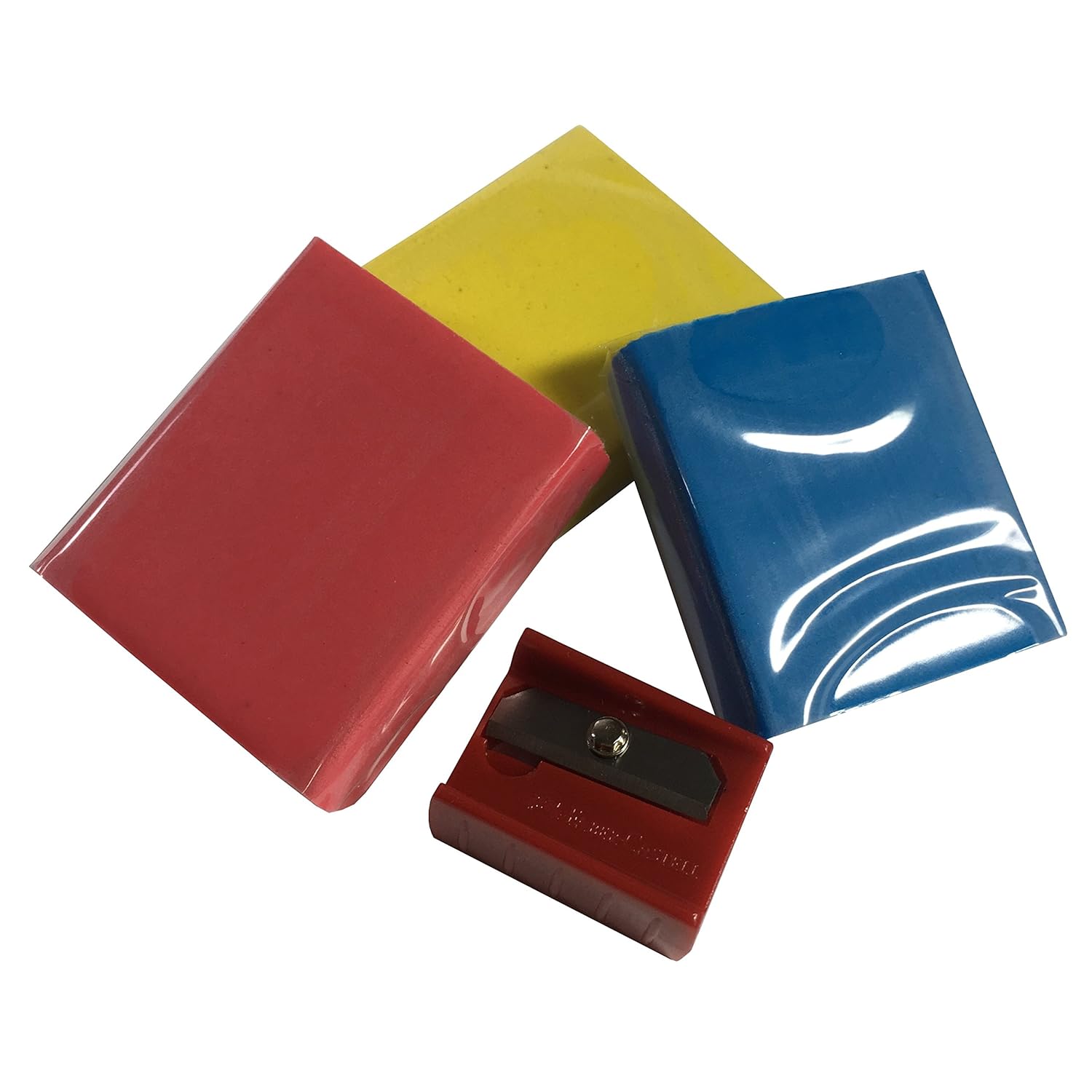 3 + 1 Blue FaberCastell Colored Kneaded Art Eraser Soft Durable Sketch