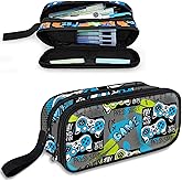 Fitvc Large Pencil Case for Boys,Gamer Boys Pencil Pouch for Kids Teens School,Large Capacity Pen Box Marker Organizer for School
