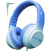 awatrue Kids Headphones, Wired Headphones Kids with 74/85/95db Safe Volume,3.5mm Jack & 4.5ft Cord, Adjustable Headband, Fold