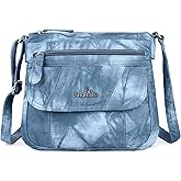 Angelkiss Small Womens Crossbody Bag Leather Shoulder Purse for Women Hobo Bag with Adjustable Shoulder Strap