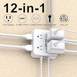 Surge Protector Power Strip - CHCORE 15Ft Braided