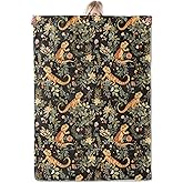 ICAAV Bearded Dragon Flannel Blanket 50x60in,Cute Orange Lizards Among Wildflowers on Black Background,Soft Lightweight Throw for Reptile Lovers,Women,Teens,Nature Decor Gifts Blankets