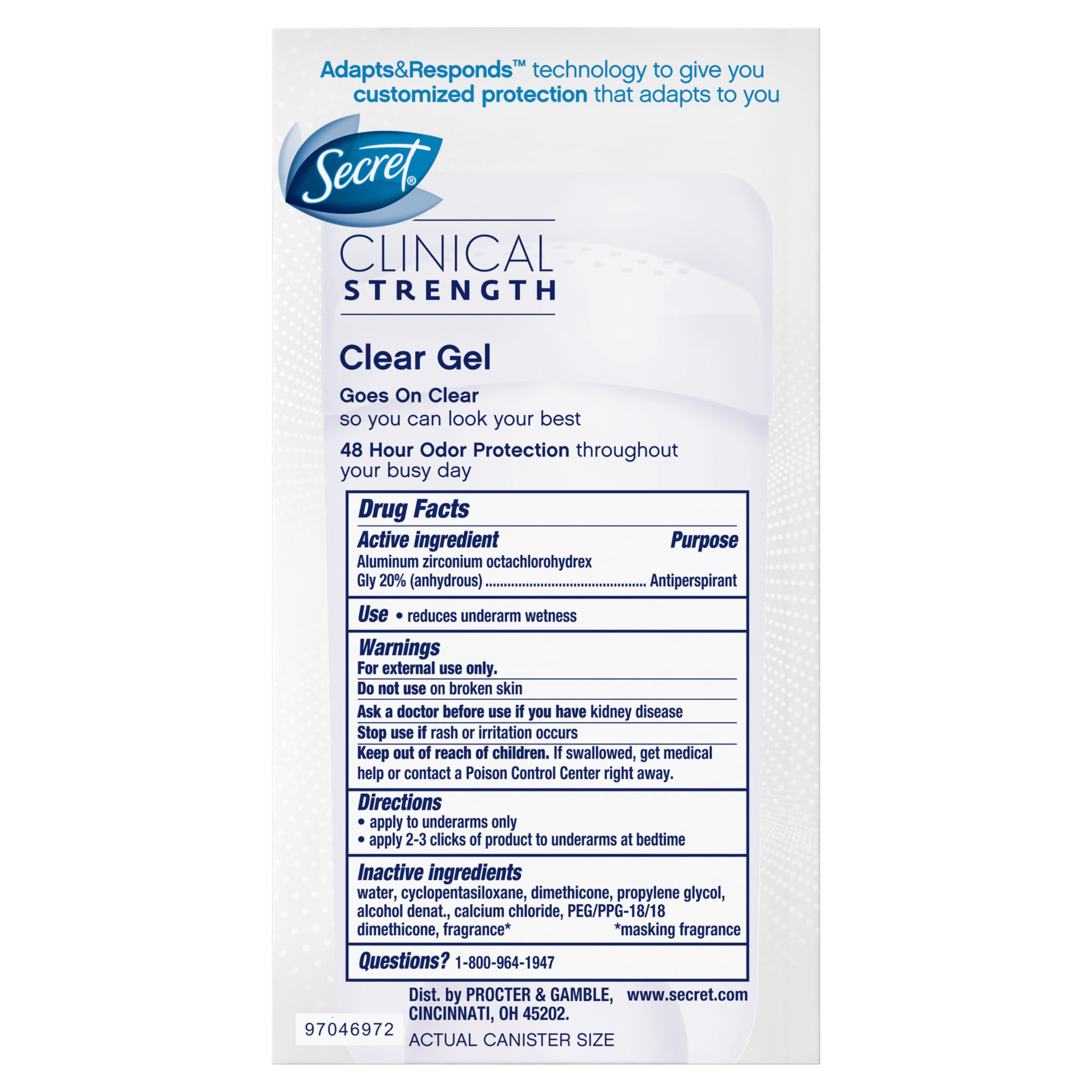 Secret Clinical Strength Smooth Solid Unscented Sensitive