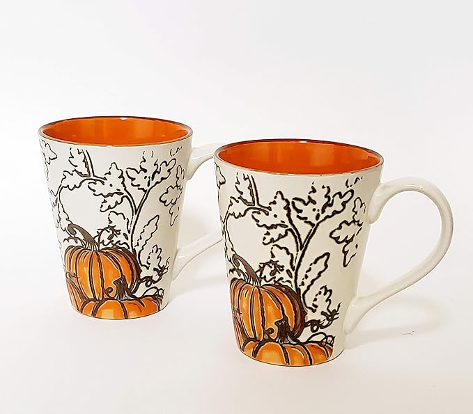 Amazon.com: Spectrum Pumpkin Coffee Mugs Tea Cups New ...