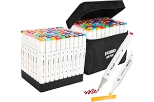 FROKO Alcohol Markers, 80 Colors Dual Tip Art Markers, Drawing Markers, Coloring Marker for Kids Sketching Adult Coloring