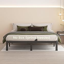 MAF 7 Inch Queen Metal Platform Bed Frame with