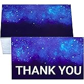 RXBC2011 Thank you cards night sky design for small business packaging customer appreciation notes pack of 100 blue