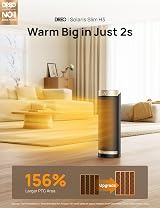 Dreo 16 Inch Electric Heater 2000W 70° Oscillation Quiet 34dB Energy Efficient view 2